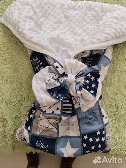 Конверт на выписку для мальчика демисезонный