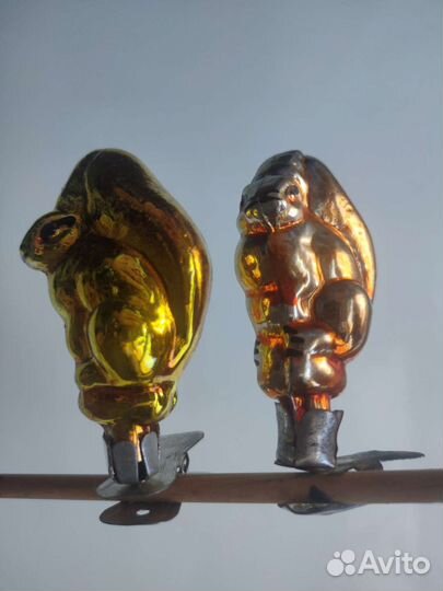 Елочные игрушки СССР на прищепке белка