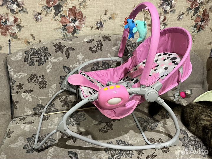 Детский шезлонг-качалка