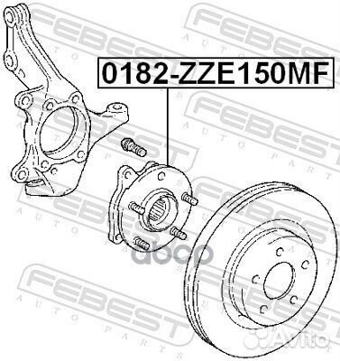 Ступица передняя 0182ZZE150MF Febest