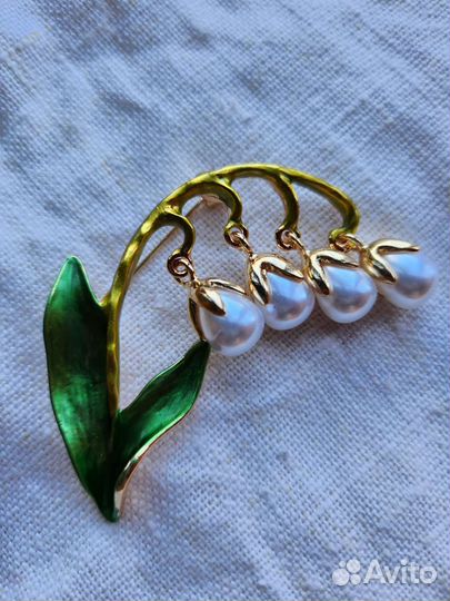 Брошь Ландыш