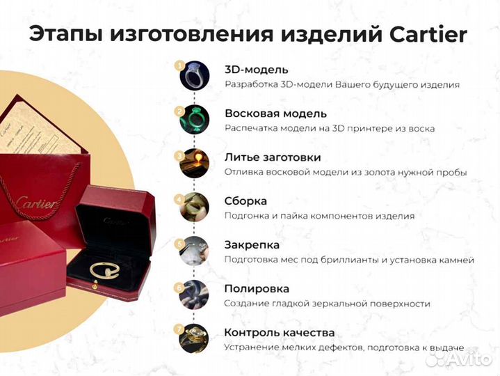 Золотые серьги Cartier