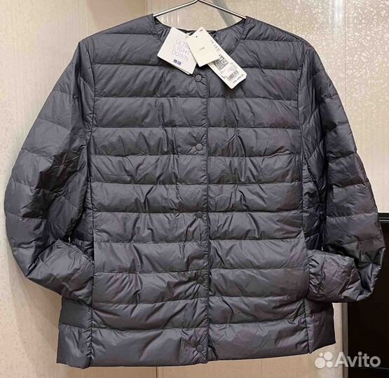 Легкий пуховик uniqlo цвет Blue L(48)новый