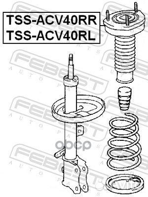 Опора заднего амортизатора правая tssacv40RR Fe