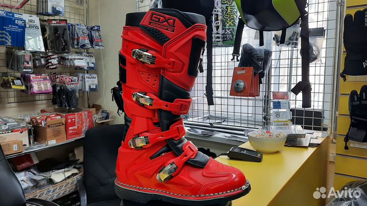 Мотоботы Gaerne GX-1 goodyear Красный-черный