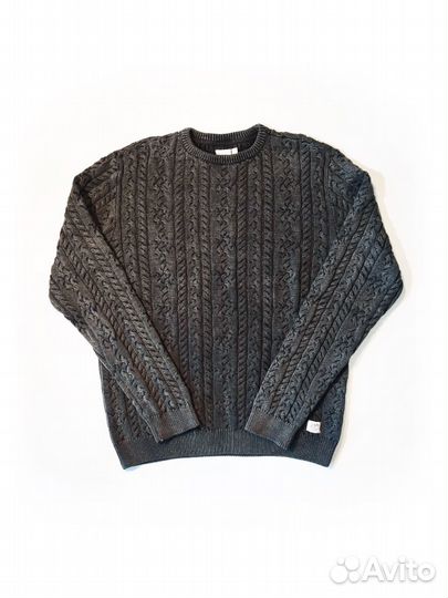 Свитер джемпер хлопок асфальт серый США Katin