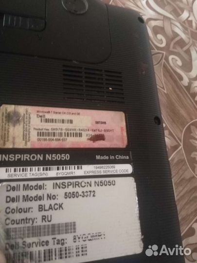 Ноутбук dell inspiron