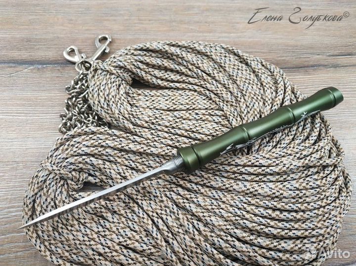 Нож на резьбе Бамбук K097-2 зелёный