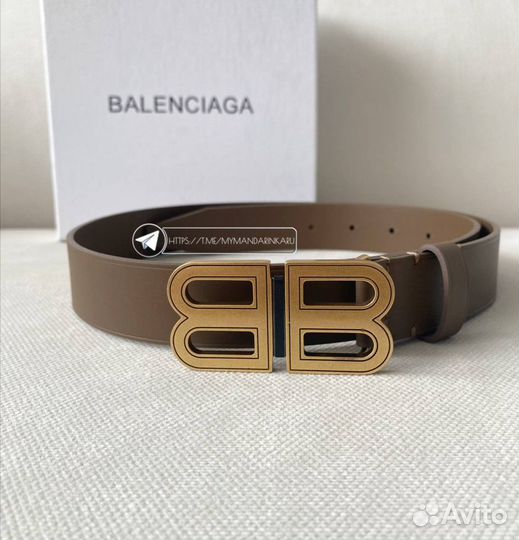 Коричневый ремень Balenciaga