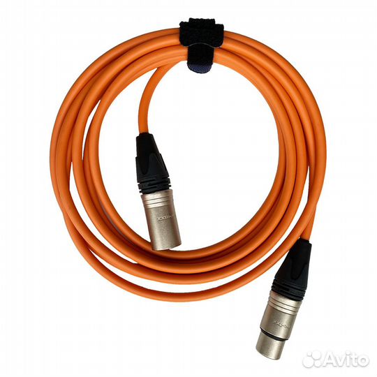 Кабель микрофонный GS-PRO XLR3F-XLR3M (orange) 3 м
