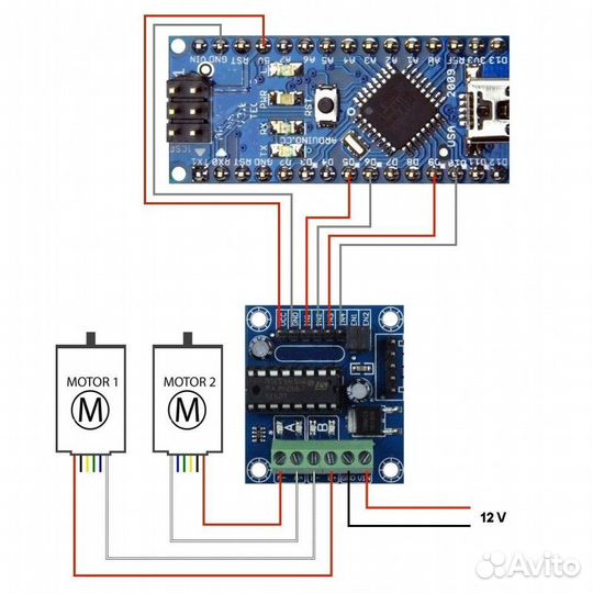Драйвер моторов на чипе L293D