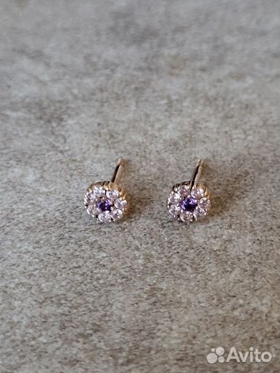 Детские золотые сережки 