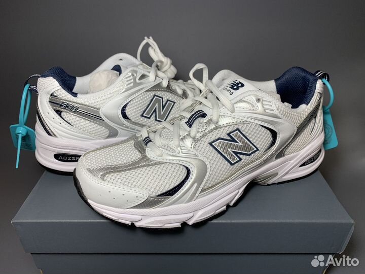 New Balance 530 White Silver Navy Оригинал