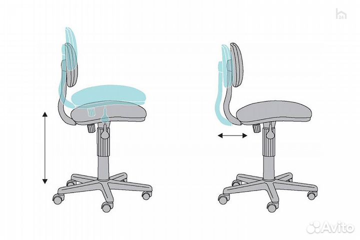 Кресло компьютерное детское CH-W201NX/LT-28 Ткань