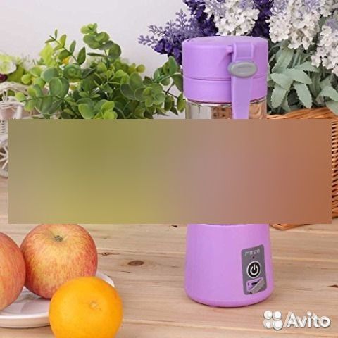 Портативный USB шейкер (блендер) Сиреневый