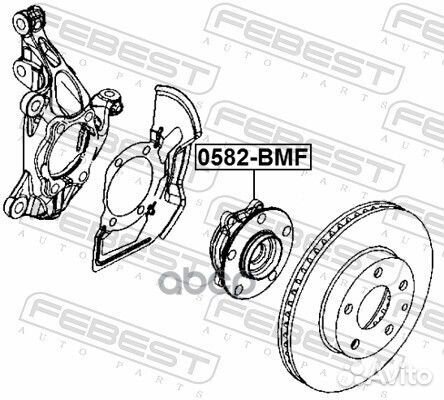 Ступица с подшипником mazda 3 13- пер. 0582-BMF