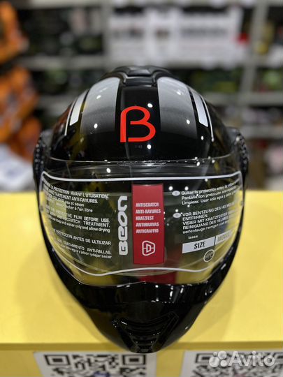 Мотошлем Beon Reverse 1 Black GT