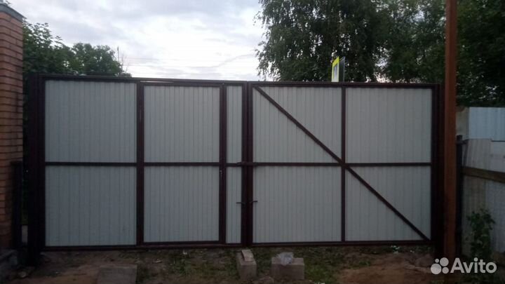 Распашные ворота под ключ