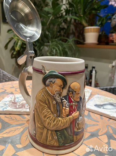 Кружка пивная с крышкой Германия, коллекционная