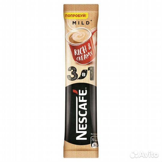 Растворимый кофе Nescafe 3в1 Mild Мягкий 16г