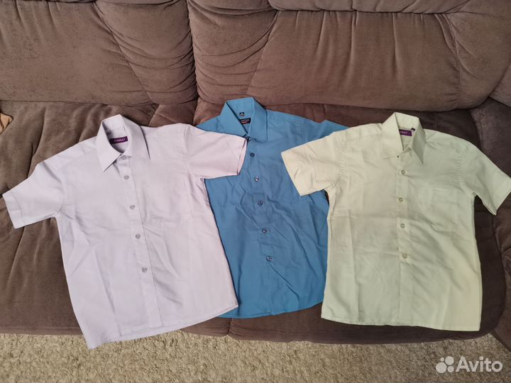 Рубашки для мальчика 122 128 пакетом