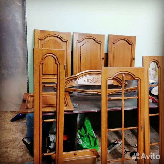 Покраска дверей и фасадов кухни гарнитура