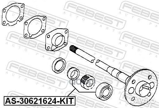 К-кт подшипника ступицы задней Toyota Carina/C