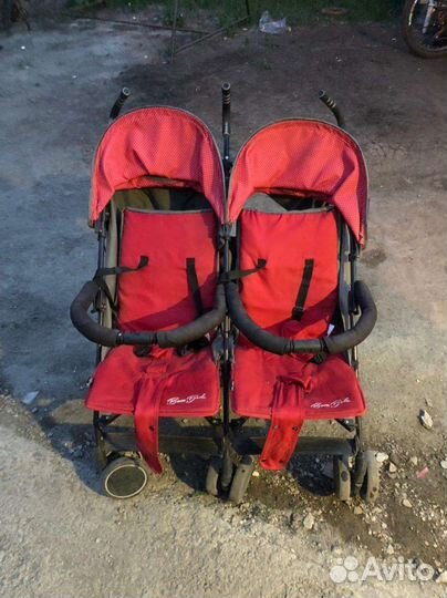 Прогулочная коляска для двойни бу