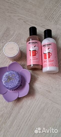 Гель для душа, крем для рук, твёрдый шампунь