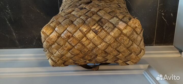 Старинный короб из бересты. 40см