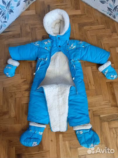 Зимний комбинезон овчина 6-12 м