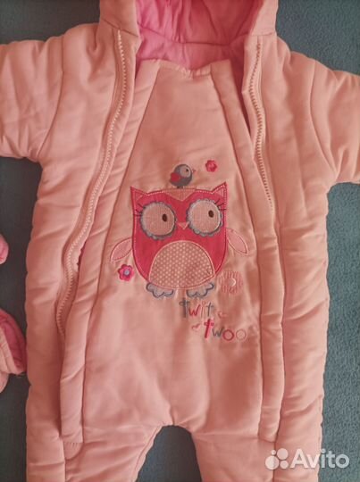 Комбинезоны детские утеплённые от 0 до 6 мес