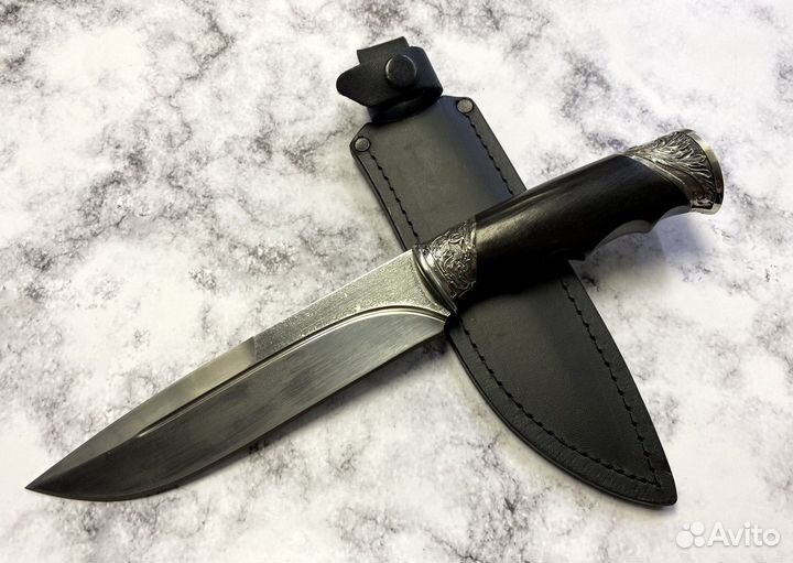 Нож Беркут 2, кованая Х12мф, черный граб