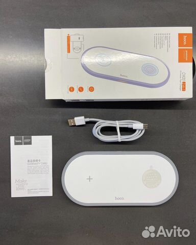 Беспроводная зарядка hoco для смартфона и часов