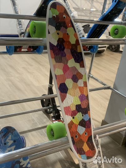 Скейтборд детский новый пластик и дерево