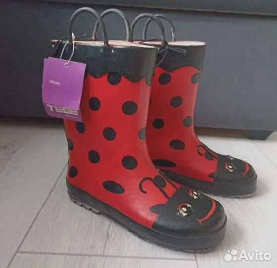 Резиновые сапоги на девочку 33 размер