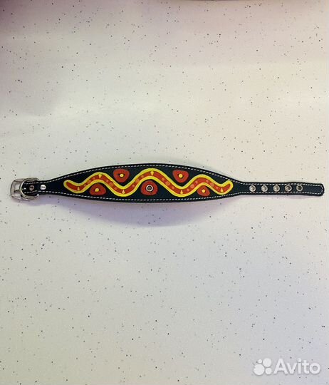 Кожаный ошейник селедка 32 см