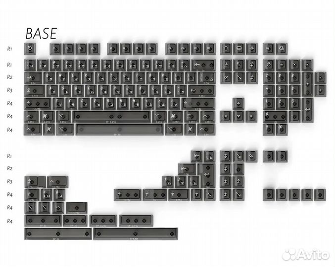 Прозрачные кейкапы Clear 2048