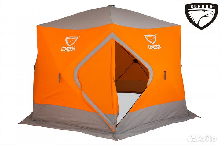 Палатка Куб зимняя утепленная 3,6 х 3,2 х2.2