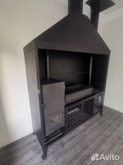 Мангал с дымоходом