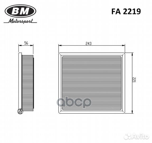 Фильтр воздушный FA2219 BM-Motorsport