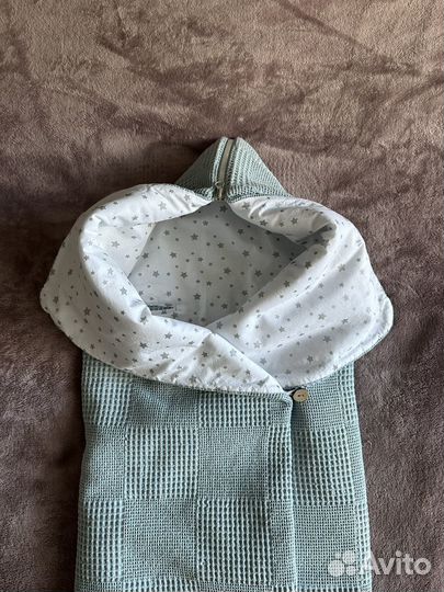 Конверт одеяло на выписку весна-осень