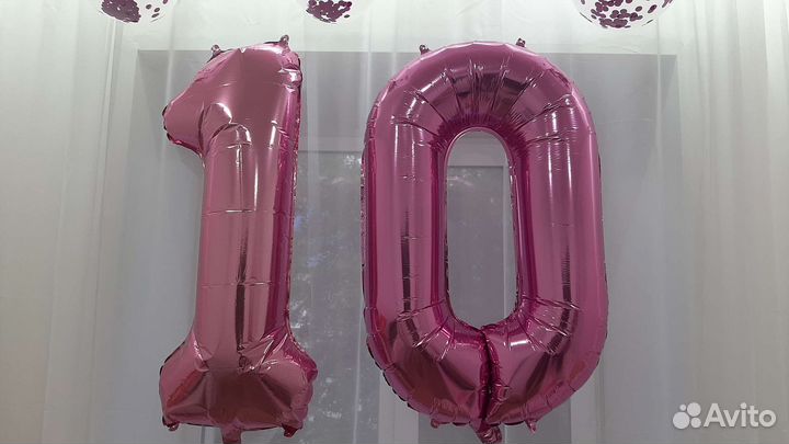 Шары цифры 10 лет