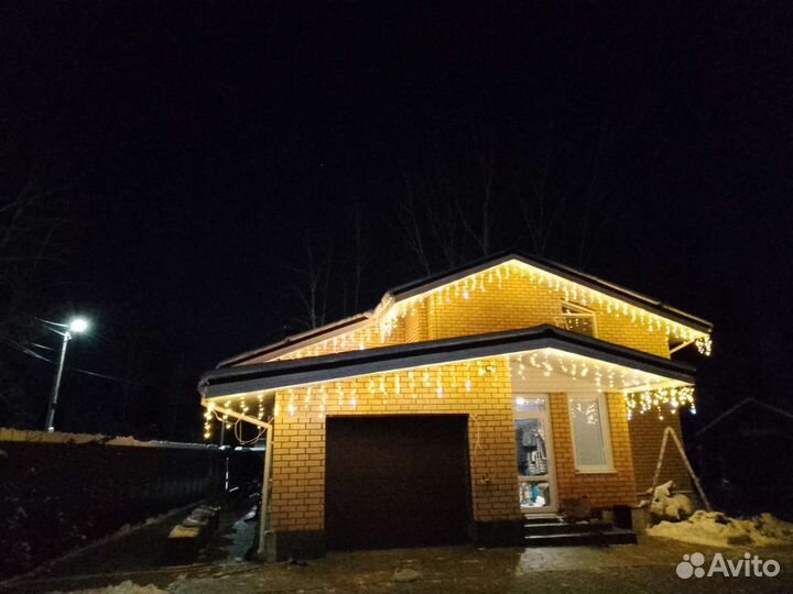 Установка уличных гирлянд