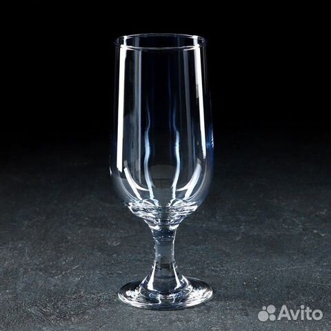 Бокал стеклянный «Бонитас», 400 мл, с гальваническ