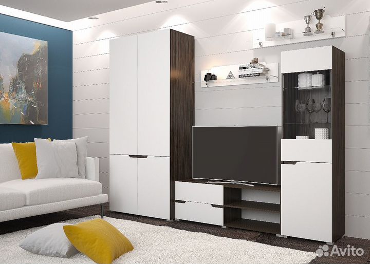 Гостиная Анталия-1 сонома/графит софт