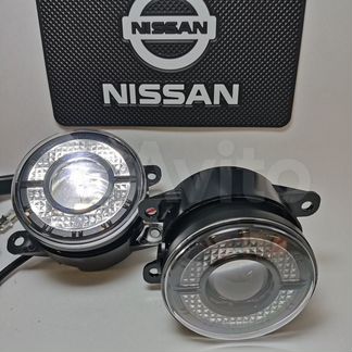 Лазерные Птф Nissan LED линзы с дхо 3в1