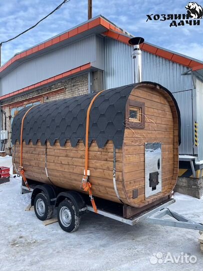 Баня бочка под ключ от производителя 2*3,5