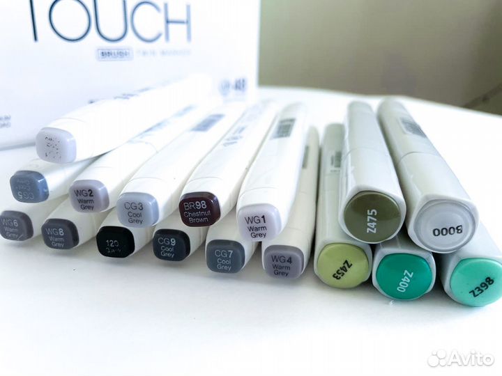 Маркеры Touch Brush 48 цв. + набор серых и альбом