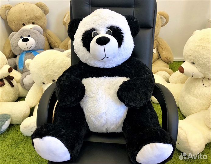 Плюшевая панда 110 см (чёрно-белая)